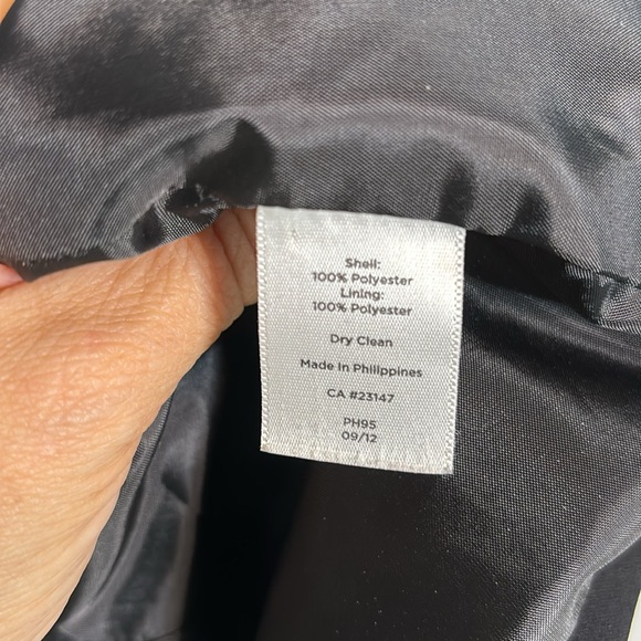 Talbots 18W black 3 button mandarin style collar pockets lined shaped enc - Picture 8 of 11